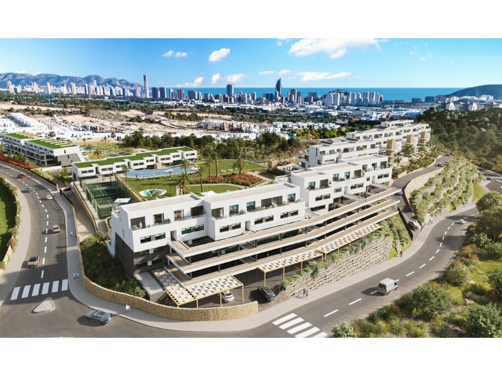 Sea-view 2-bed apartment in new complex in Finestrat