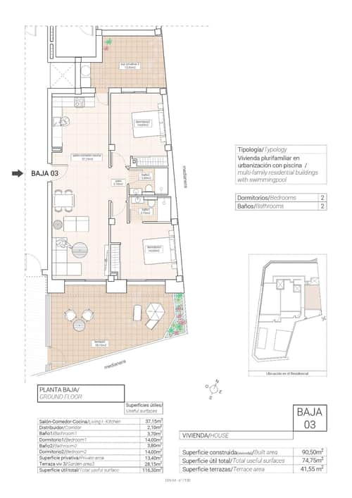 Ruim gelijkvloers nieuwbouwappartement met wijngaardzicht — Hondón de las Nieves — foto 9