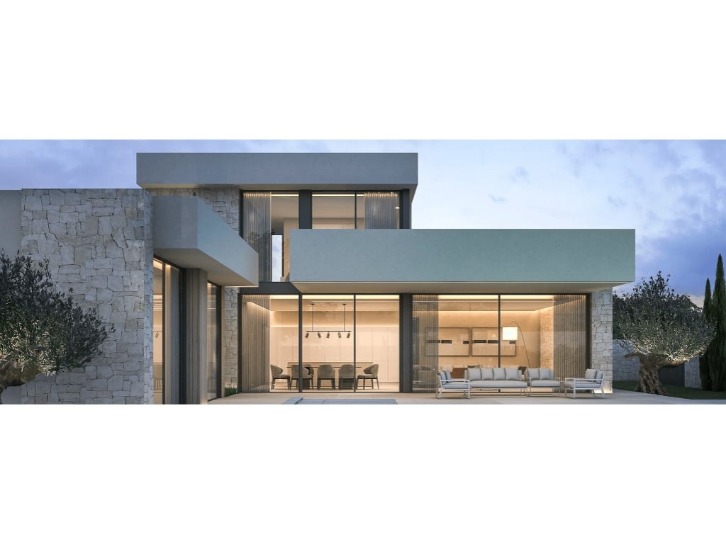 Exklusiver Villenkomplex mit 11 Luxusvillen in Denia mit Montgó-Blick — living room