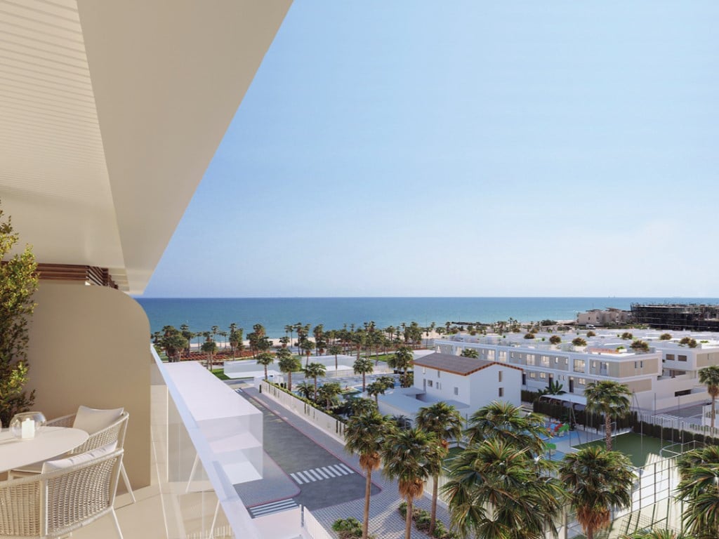 Nieuw woonproject op 150m van El Puig Beach, Valencia — terrace