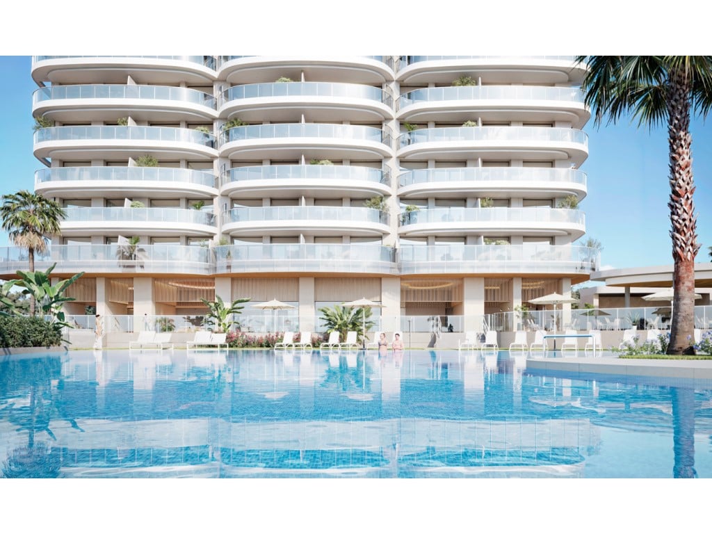 Luxus-Wolkenkratzer 150 m vom Poniente-Strand in Benidorm — terrace