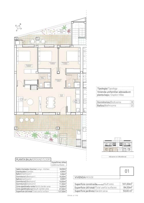 Gelijkvloerse nieuwbouwbungalow met tuin in Hondón de las Nieves — foto 31