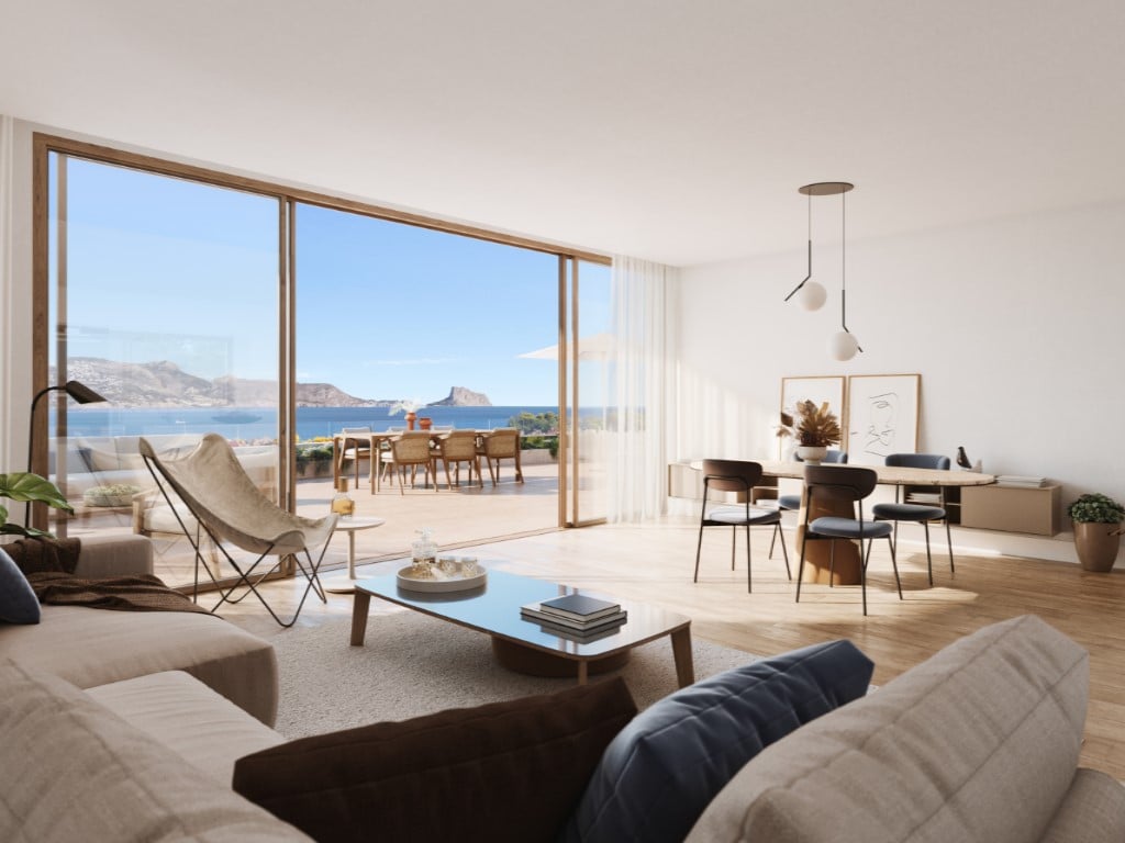 Spacious apartment with large terrace in Delfin Gardens, Playa de l'Albir — living room