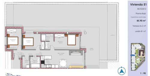 Gemeubileerd gelijkvloers appartement met 3 slaapkamers en privétuin in El Raso, Guardamar — foto 8