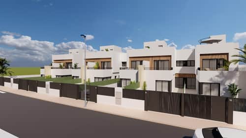 Moderne halfvrijstaande villa's met privézwembad vlakbij de zee in Santiago de la Ribera — foto 5