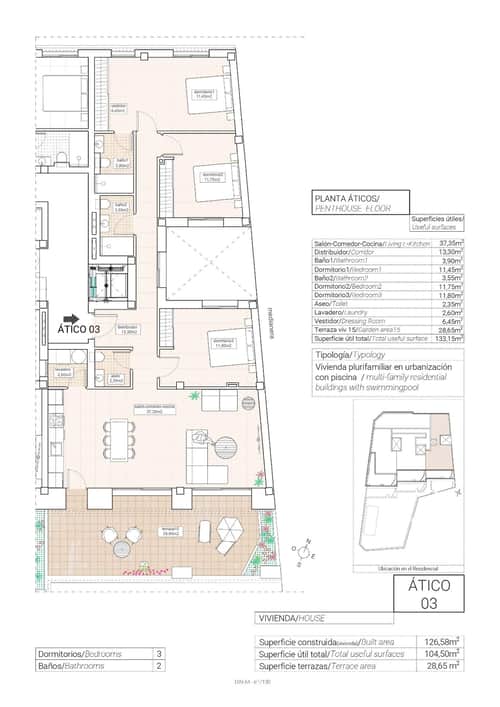 Ruime nieuwbouw penthouse met terras in Hondón de las Nieves — foto 9