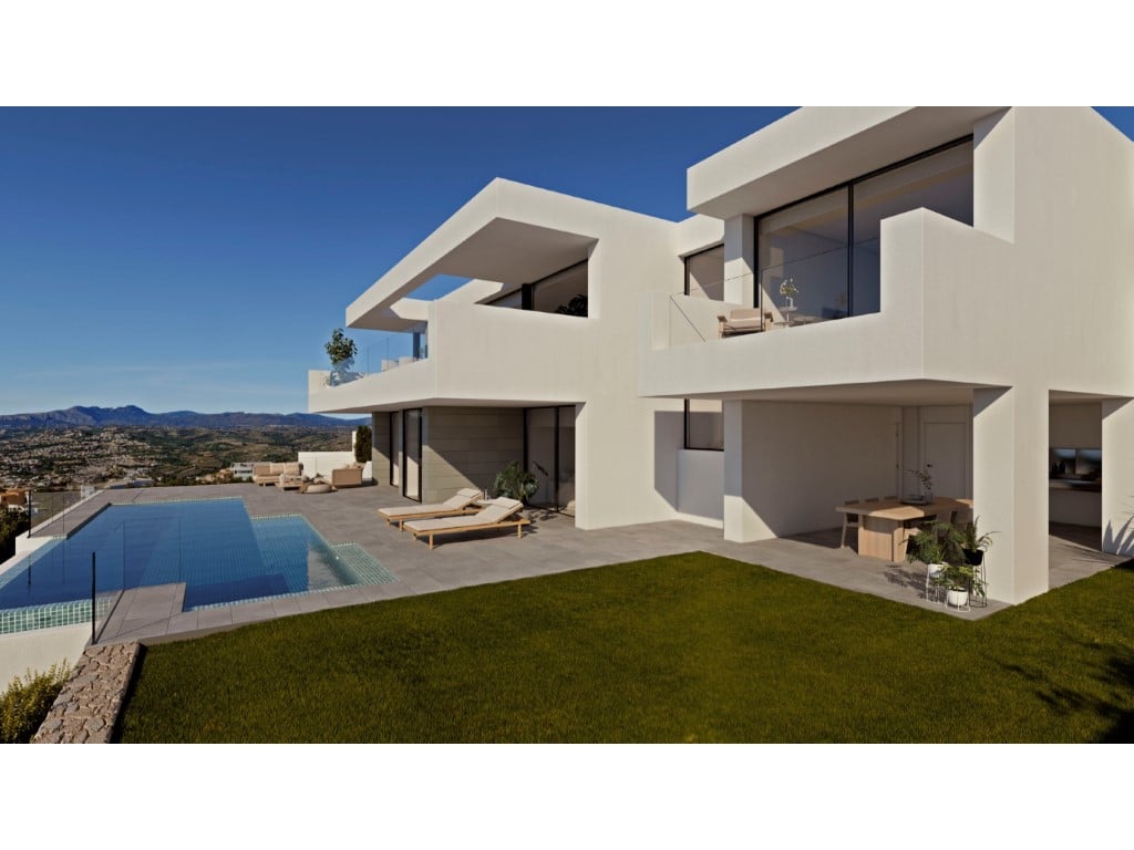 Luxusvilla mit 3 Schlafzimmern und Pool in Cumbre del Sol, Costa Blanca — living room