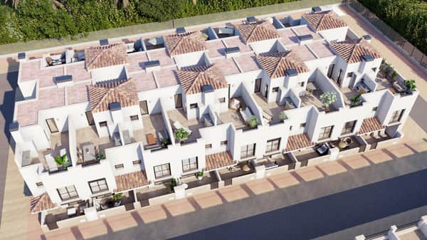 Nieuwbouw Herenhuis met Dakterras bij Golfbanen in Torre Pacheco