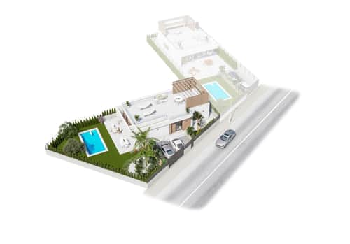Nieuwbouwvilla met zeezicht in Vera Playa (Pueblo Salinas) — foto 9