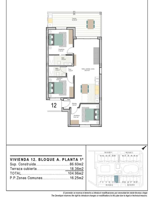 Nieuwbouwappartement met terras in San Cayetano, Torre Pacheco — foto 22