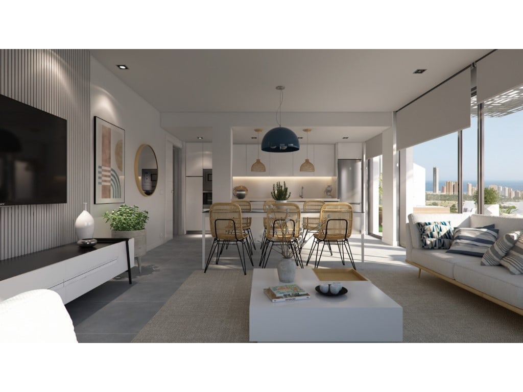 70 penthouses en 2 villa's met zeezicht in Benidorm — terrace