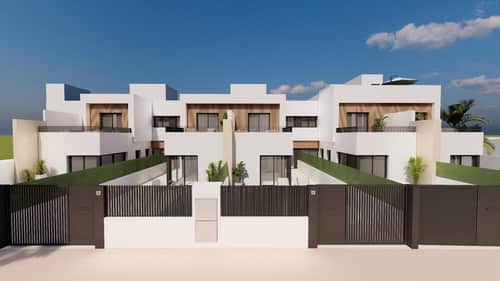Moderne halfvrijstaande villa's met privézwembad vlakbij de zee in Santiago de la Ribera — foto 6