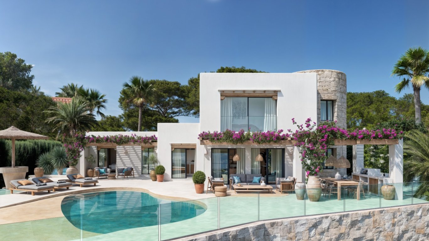 Villa de estilo ibicenco en venta en Moraira con vistas panorámicas al mar - 3