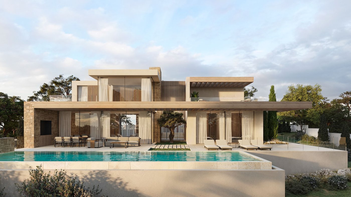 Villa moderna de nueva construcción con vistas panorámicas al mar en La Fustera, Benissa Costa