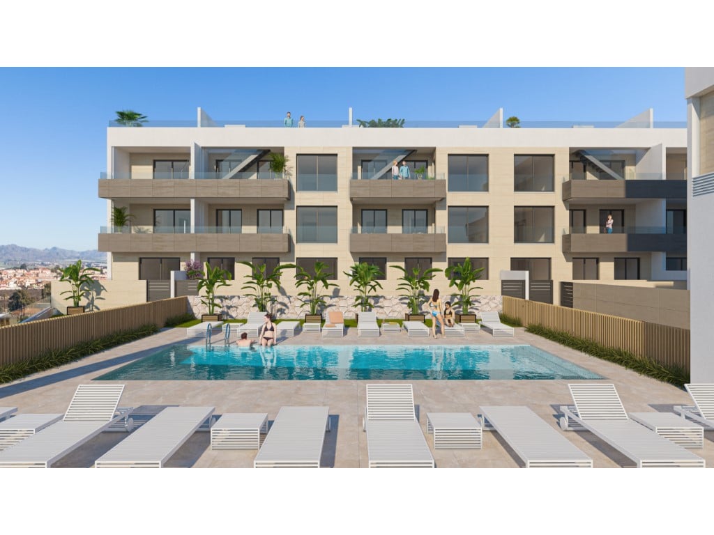 New development with apartments and villas in Aguilas, Murcia — living room