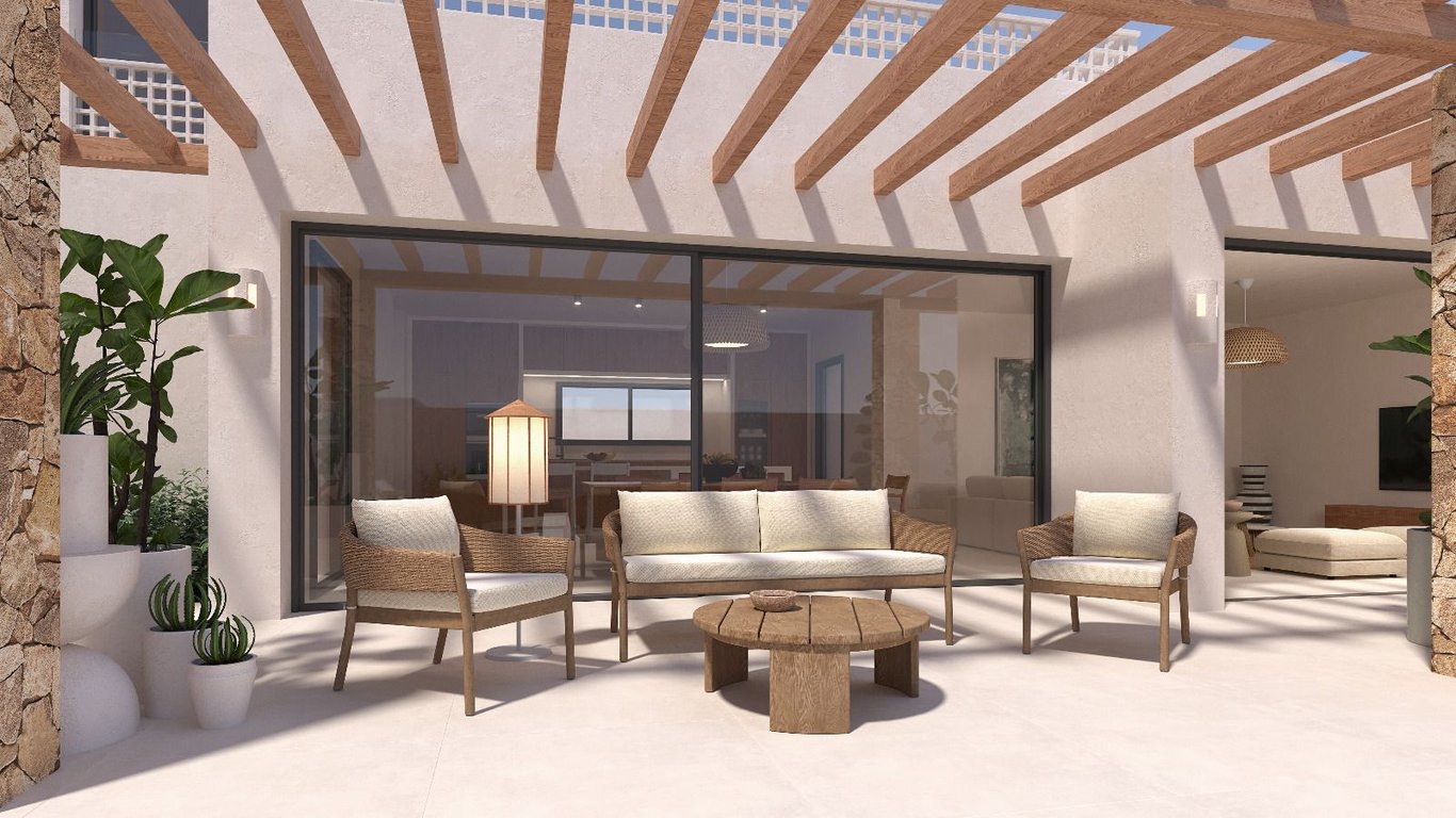 Villa de estilo ibicenco con vistas al mar en venta en Moraira - 3