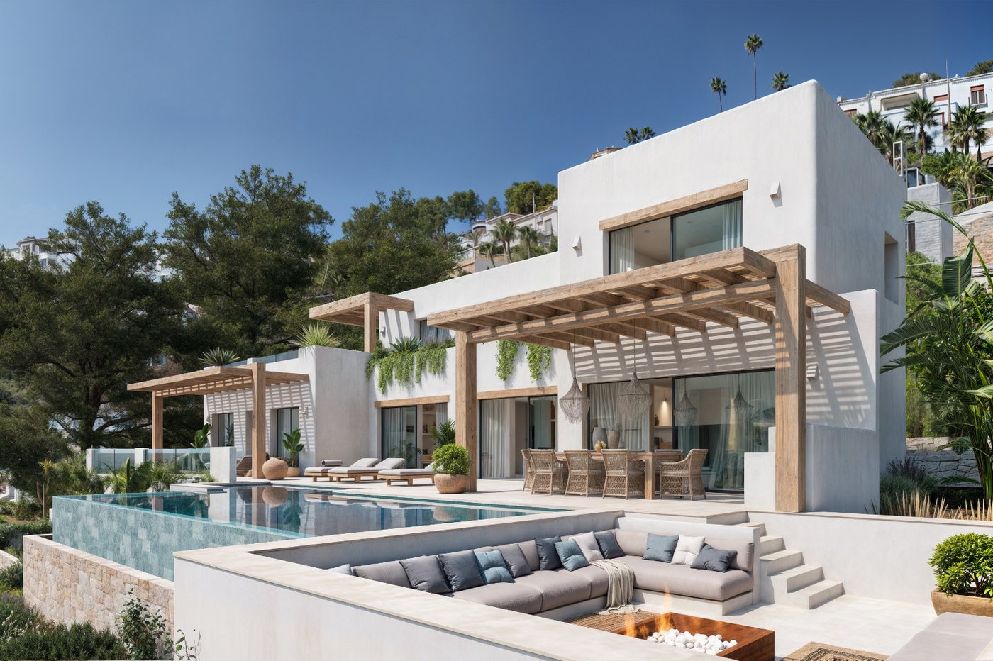 Villa Balona: proyecto de villa estilo Ibiza con vistas al mar en Benissa