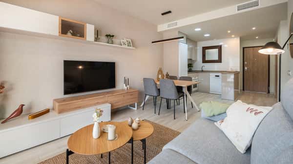 Gelijkvloerse nieuwbouwbungalow met 1 slaapkamer in Pulpí