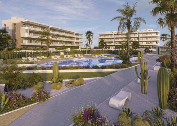 Gelijkvloers nieuwbouwappartement met eigen tuin in La Hoya, Torrevieja, op 3,5 km van het strand
