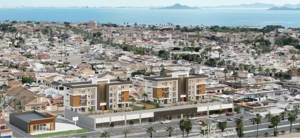 Nieuwbouwappartement met terras op 1,4 km van het strand in Los Alcázares
