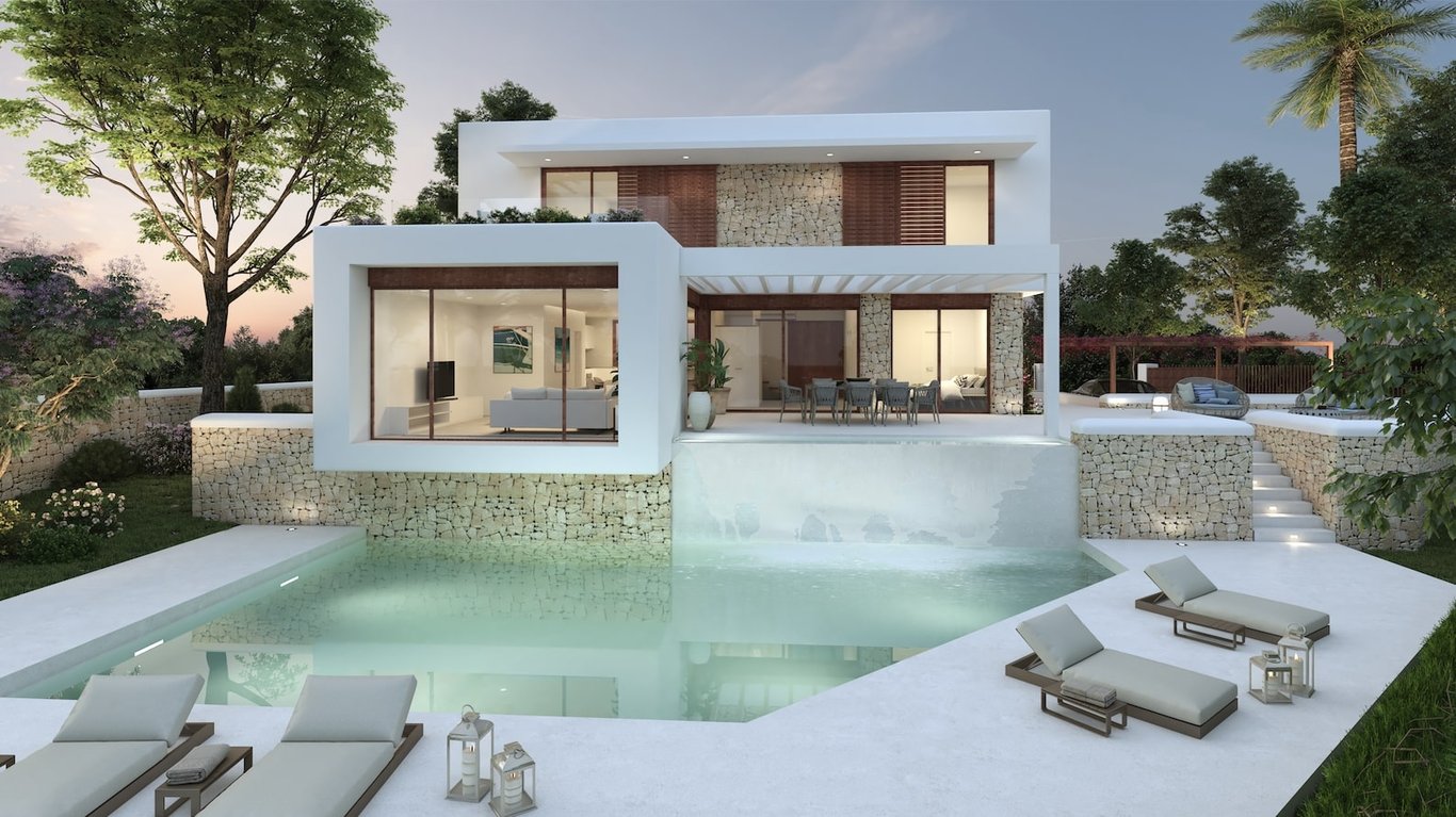 Santuari Estil Ibiza a Jávea: 3 Dormitoris, 4 Banys, Piscina, Garatge i Vistes Panoràmiques | 1.250.000 € - 2