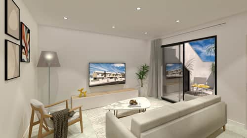 Gelijkvloerse nieuwbouwbungalow met eigen tuin en zwembad in San Pedro del Pinatar — foto 4