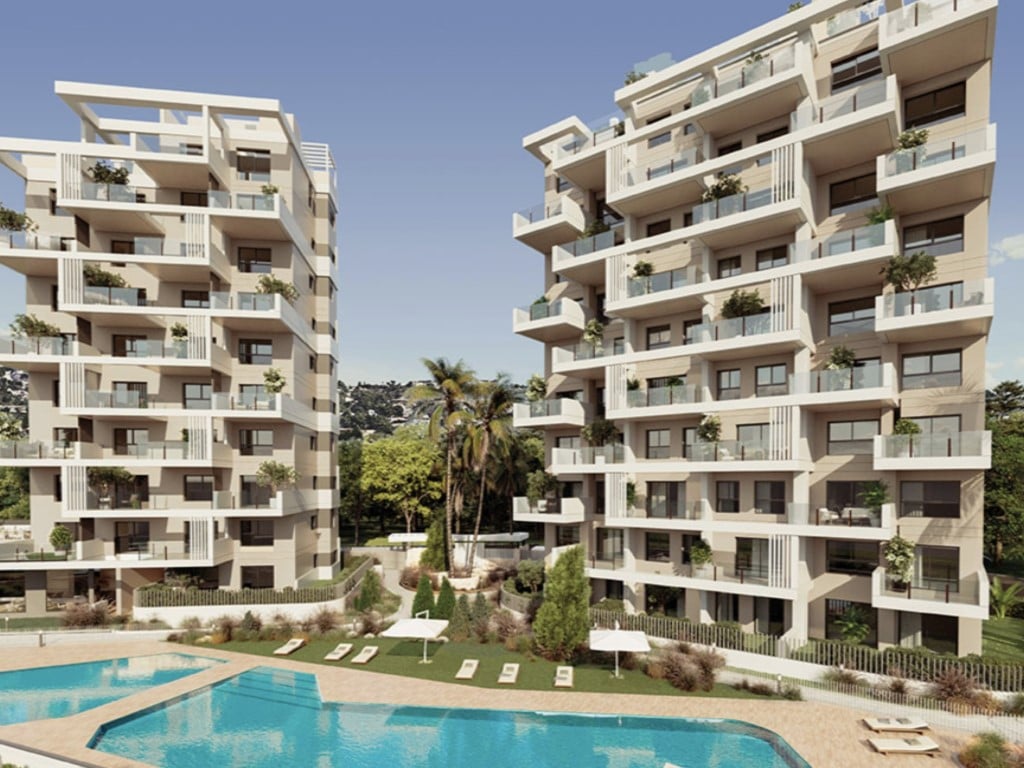 New contemporary apartments 400m from Levante Beach, Calpe — terrace