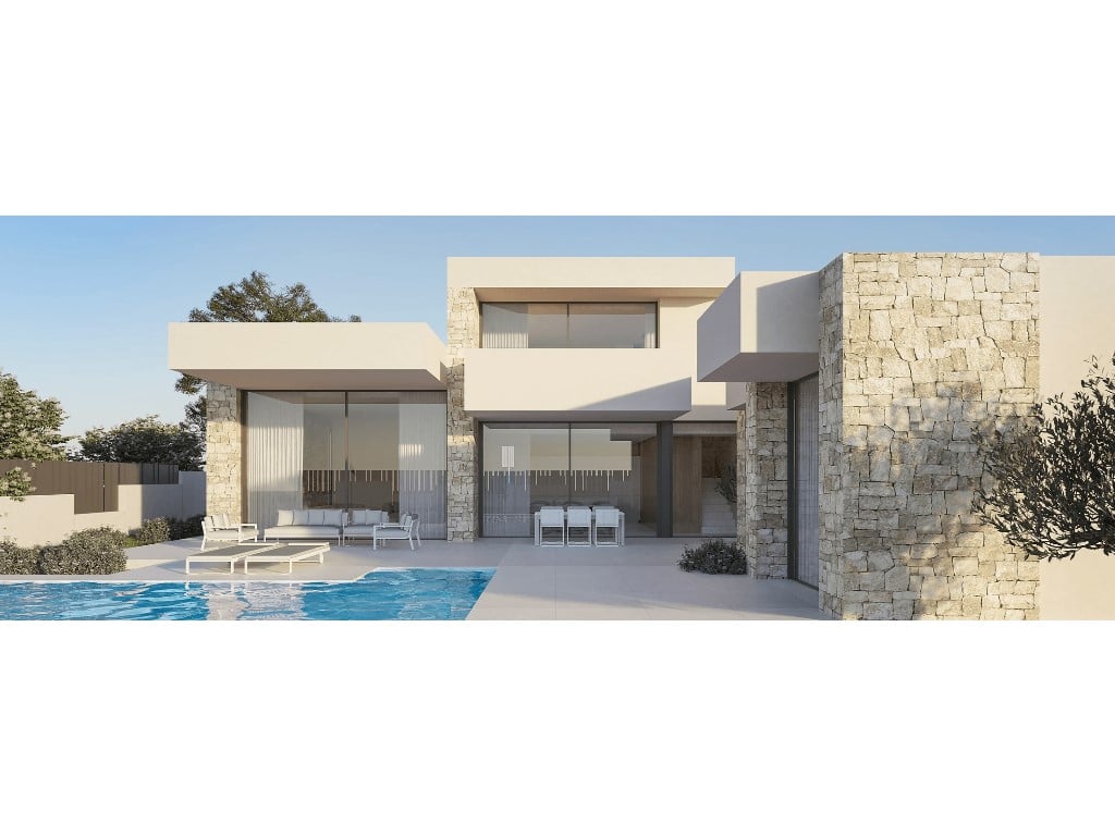 Luxusní komplex 11 vil v Denia s výhledem na Montgó — terrace