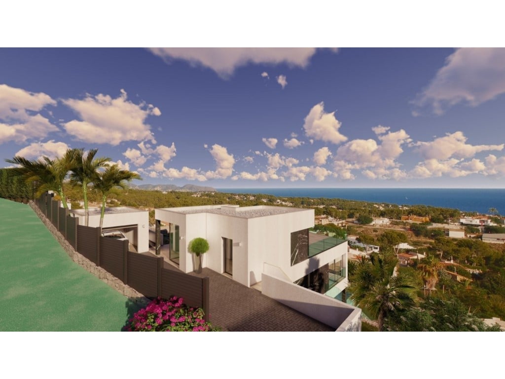 Villa de luxe sur 3 étages avec vue panoramique sur la mer à Calpe — living room