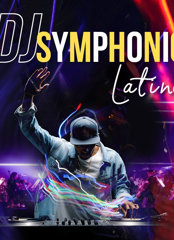 Imagen oficial de DJ Symphonic Latino, espectáculo de DJ y orquesta sinfónica programado en el Palacio de la Ópera de A Coruña.