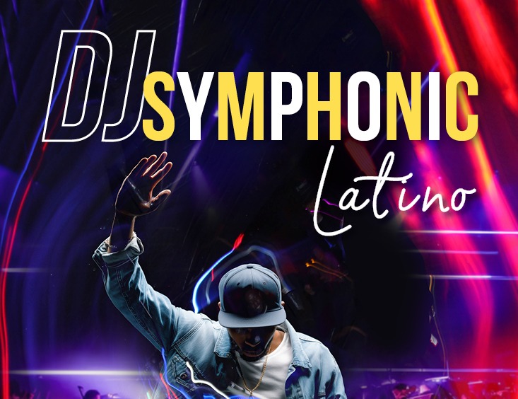 Imagen oficial de DJ Symphonic Latino, espectáculo de DJ y orquesta sinfónica programado en el Palacio de la Ópera de A Coruña.