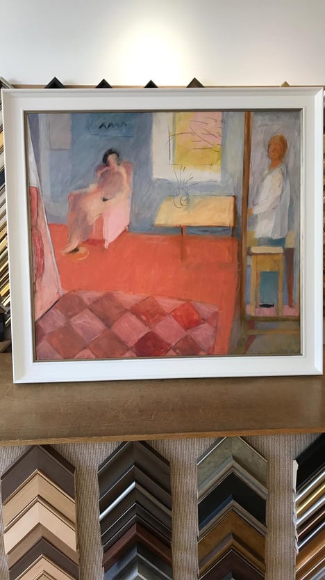 Rose Hilton painting with frame