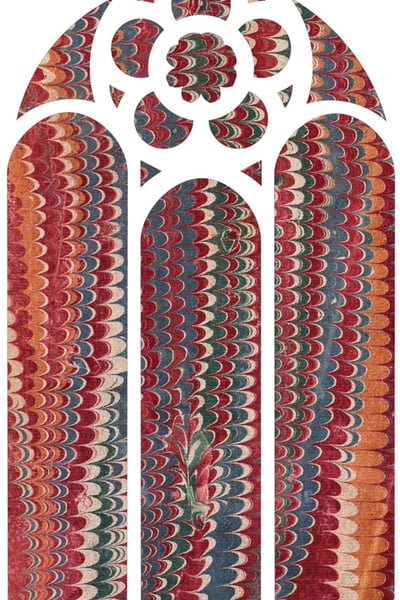 Leonor Antunes' original window design for St Luke's church, Plymouth
