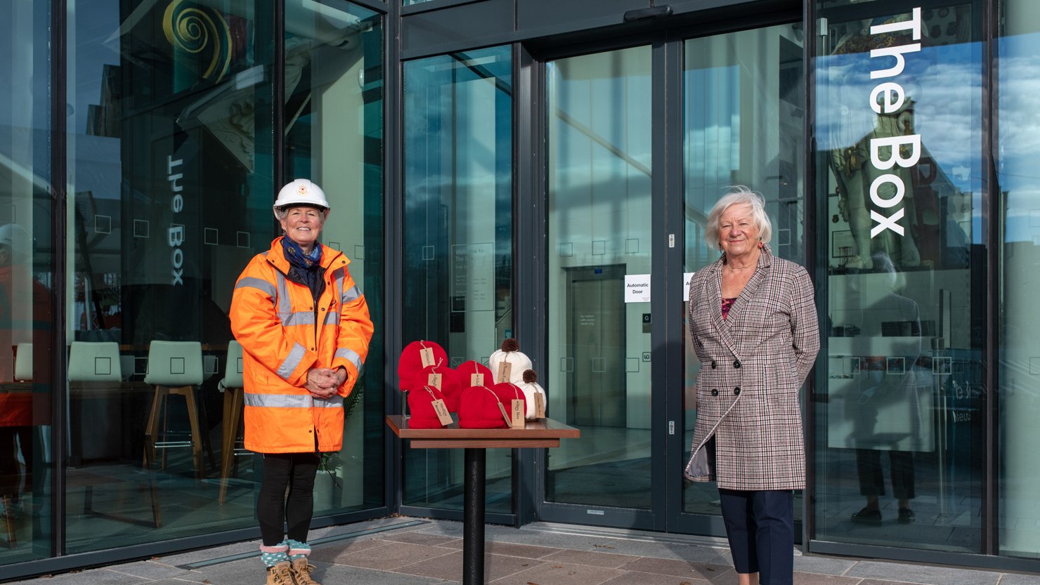 Hat presentation to Stella Maris at The Box