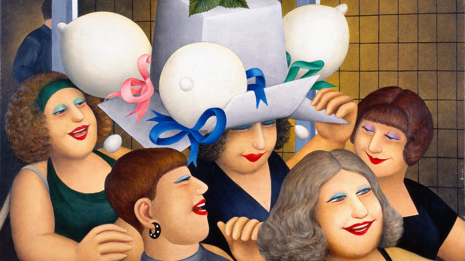 Beryl Cook, Hen Party II (detail). Courtesy of www.ourberylcook.com © John Cook 2025