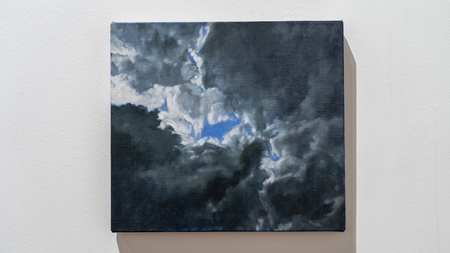 George Shaw cloud painting on display at The Box. Courtesy of the artist.