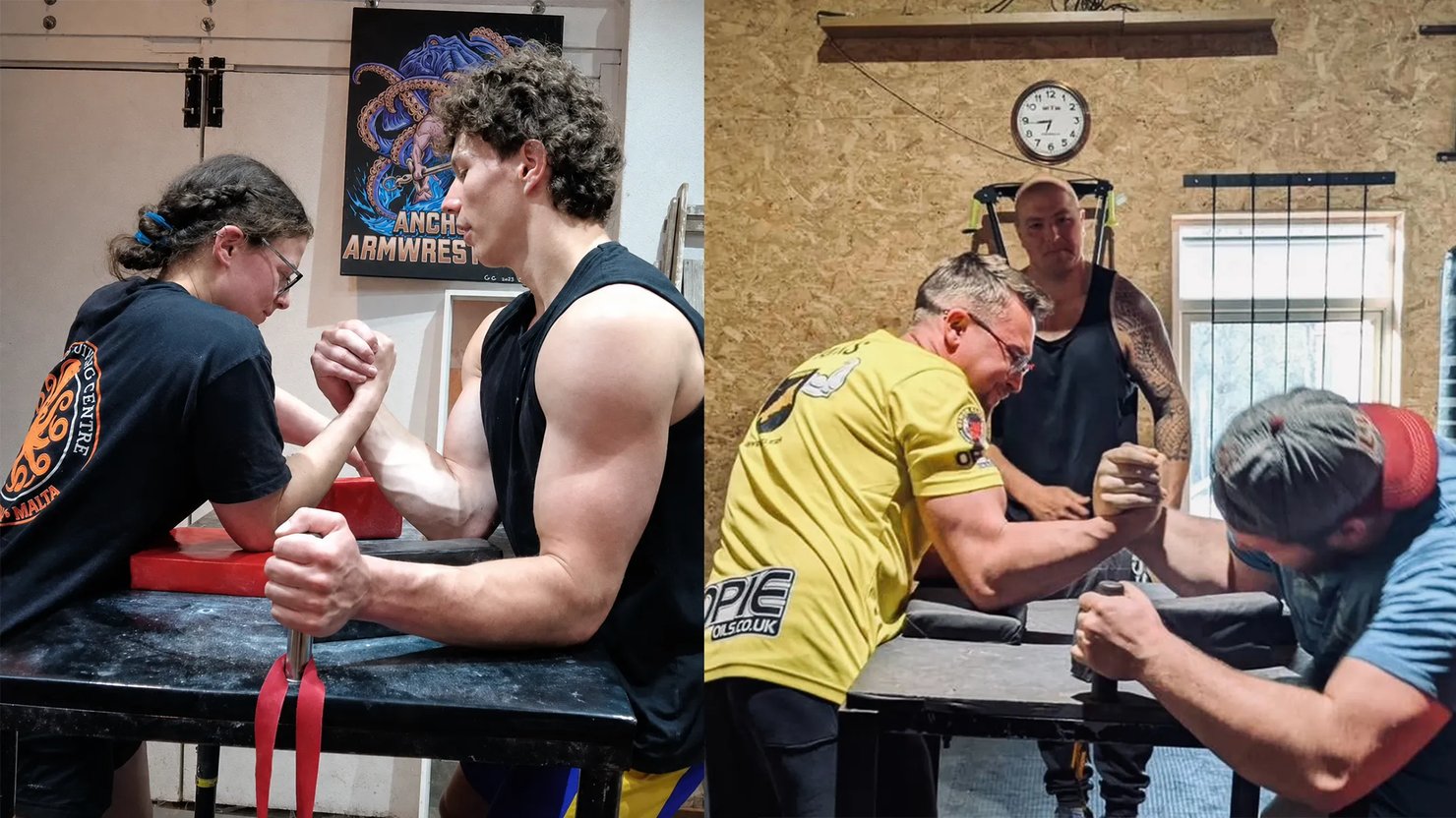 Arm wrestlers from Anchor Armwrestling and Kernow Armwrestlers