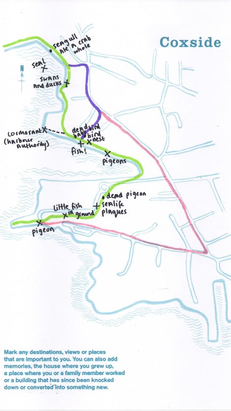 An example map from the 'Coxside Cartographies' project