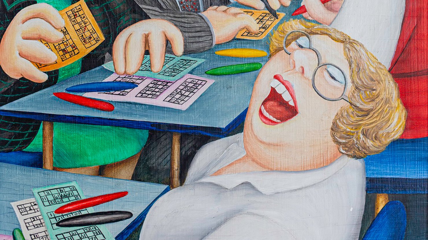 Beryl Cook, Bingo!, 1984 (detail). Courtesy of www.ourberylcook.com © John Cook 2025.