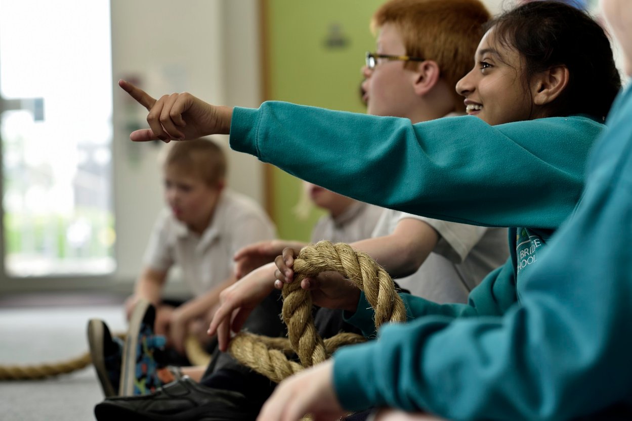 School children in a workshop at The Box