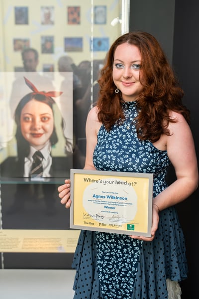 Agnes Wilkinson, winner of the 18-25 category in 'Where's Your Head At?' at The Box Plymouth
