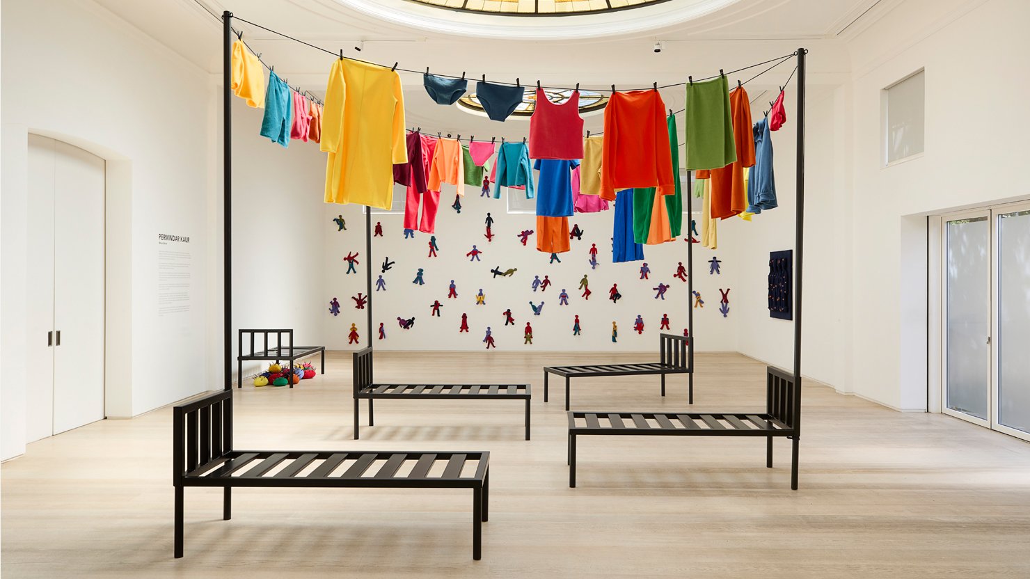 Permindar Kaur, Washing Line Bed, 2024-2025. Image by Richard Davies.