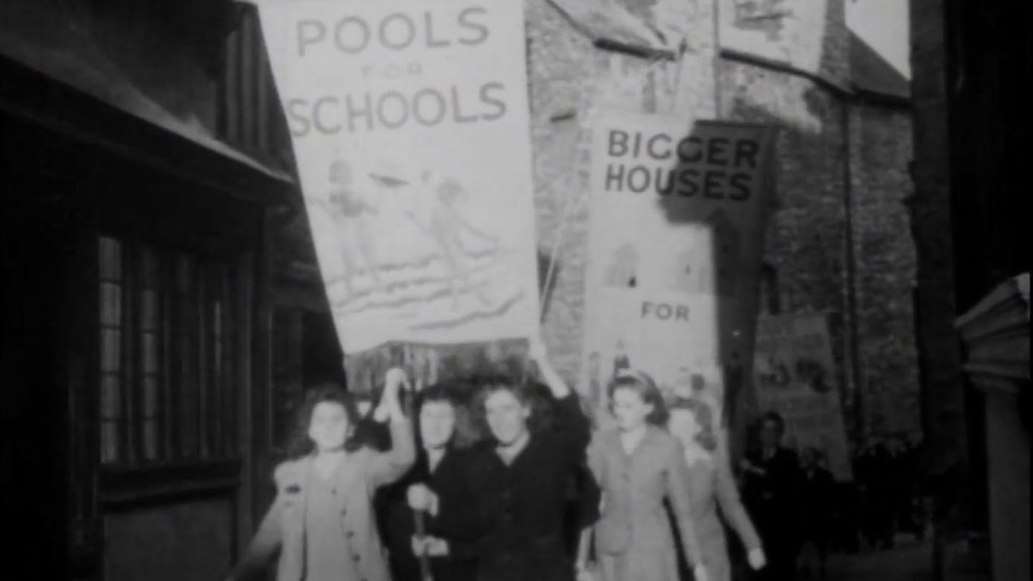 Still from 'The Way We Live' by Jill Craigie, 1946. Image courtesy of The Box Plymouth.