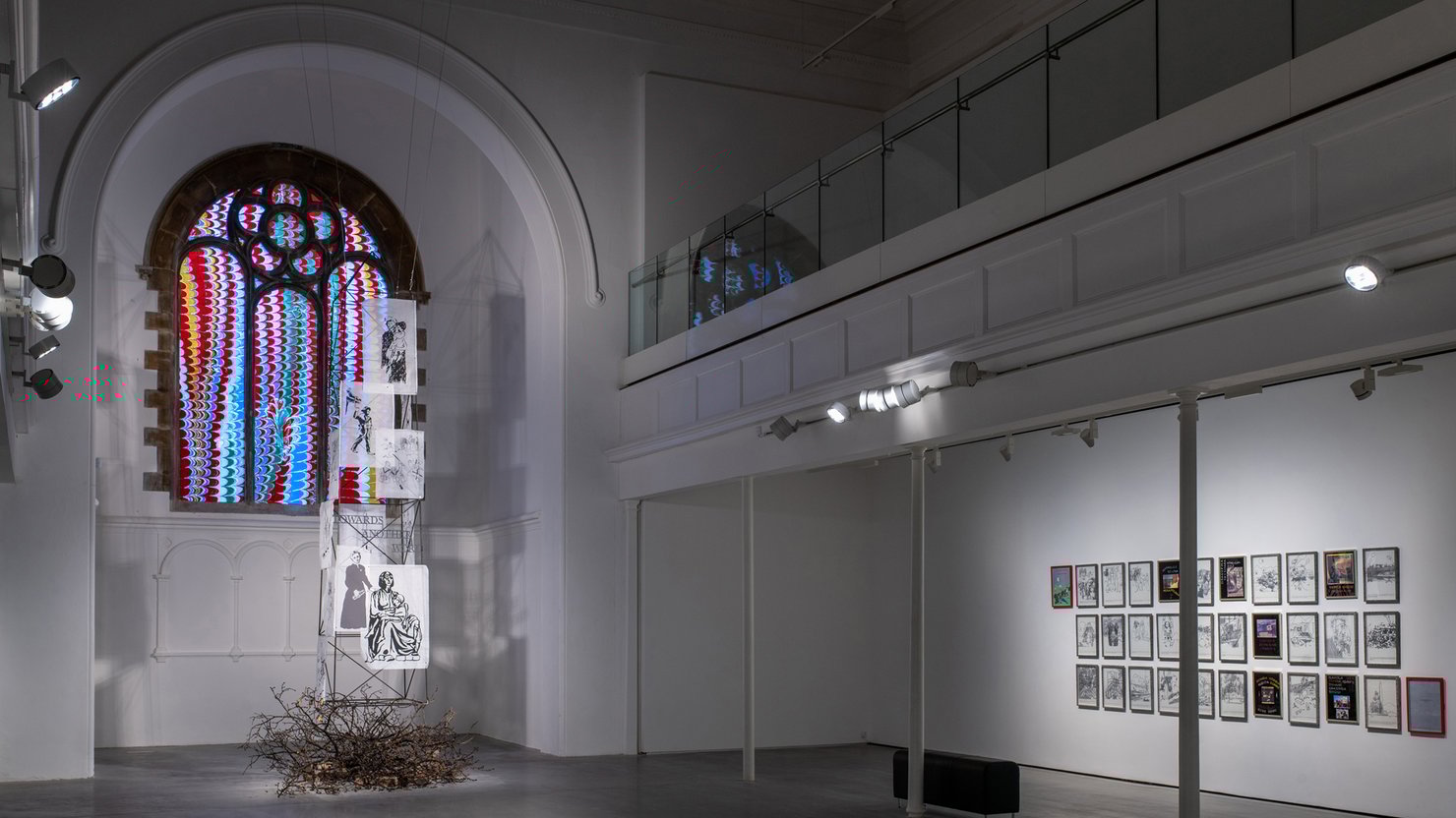 The 'Sue Williamson: Between Memory and Forgetting' exhibition in St Luke's church at The Box in Plymouth