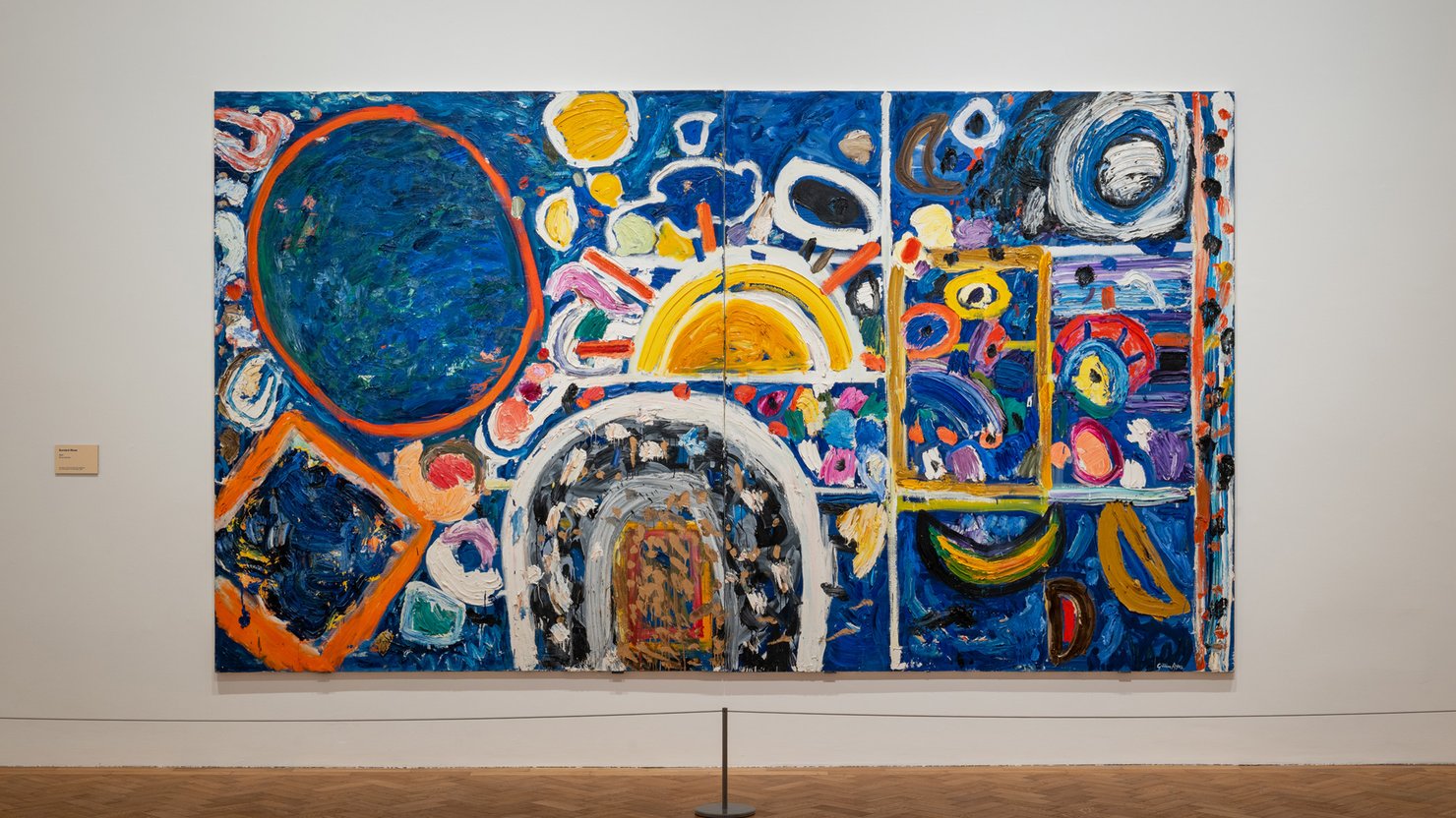 Sundark Blues by Gillian Ayres on display at The Box Plymouth
