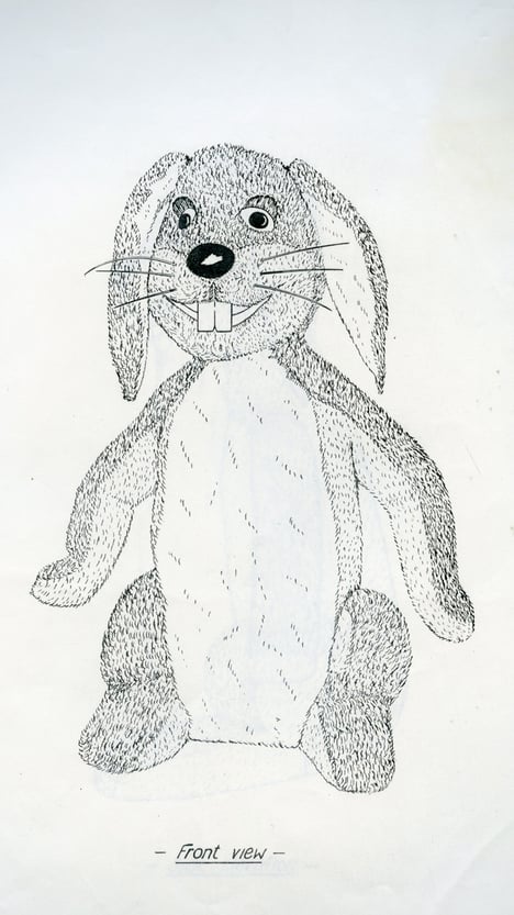 One of the first illustrations of the Gus Honeybun puppet