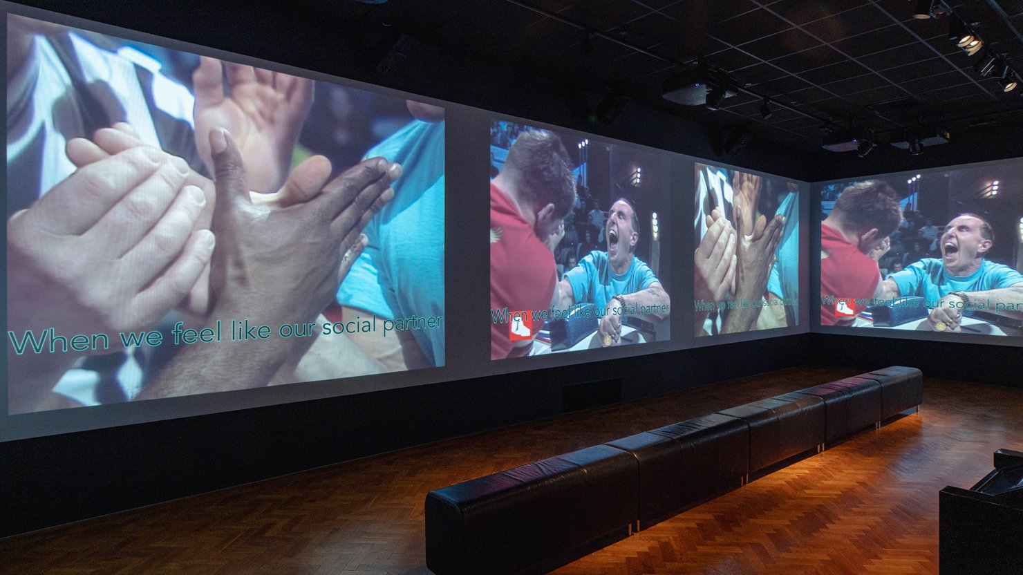 Still from 'Pro Grip (How to be Humans) by Jordan Baseman at The Box Plymouth