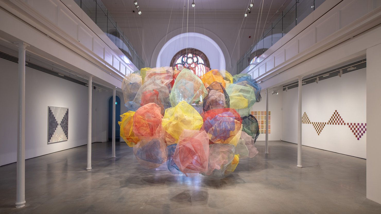 The 'Rana Begum: Dappled Light' exhibition in St Luke's church at The Box in Plymouth
