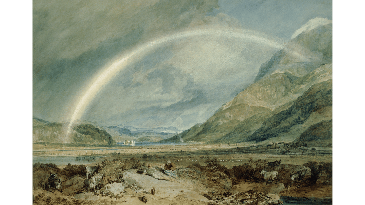 Kilchurn Castle with the Cruchan Ben Mountains, Noon by JMW Turner, 1801. Photo - The Box, Plymouth