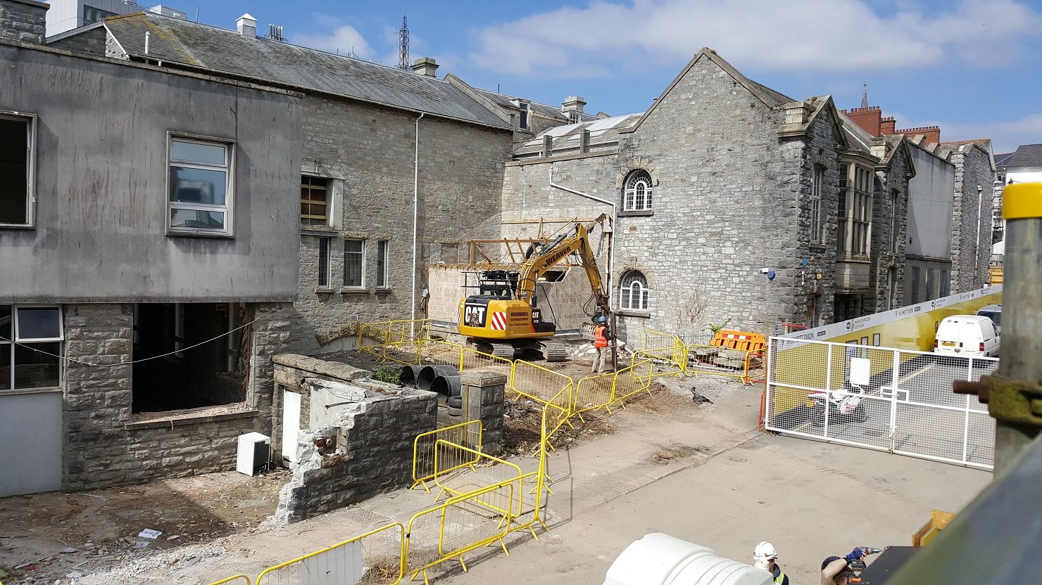 Demolition work at The Box in Plymouth